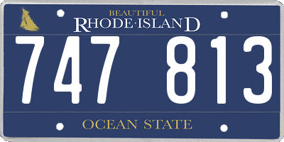 RI license plate 747813