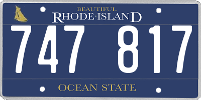 RI license plate 747817