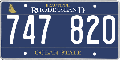 RI license plate 747820