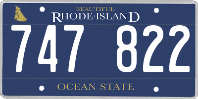 RI license plate 747822