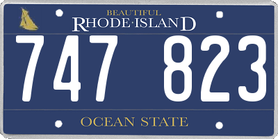 RI license plate 747823