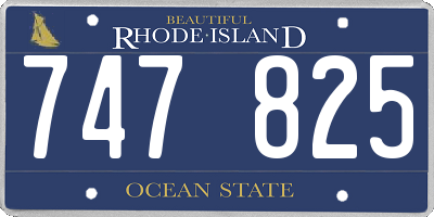 RI license plate 747825