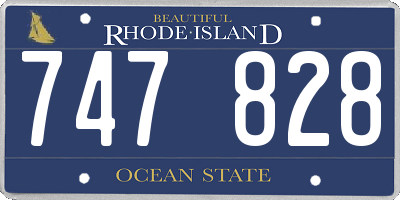 RI license plate 747828