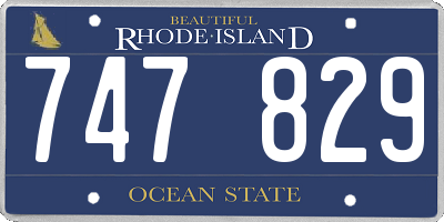 RI license plate 747829
