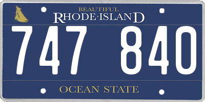 RI license plate 747840