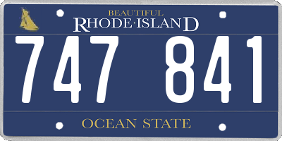 RI license plate 747841