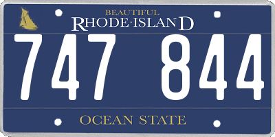 RI license plate 747844