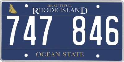 RI license plate 747846