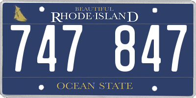 RI license plate 747847