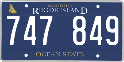 RI license plate 747849