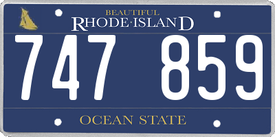 RI license plate 747859