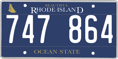 RI license plate 747864