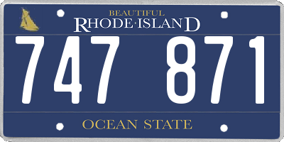 RI license plate 747871