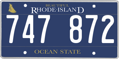 RI license plate 747872