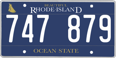 RI license plate 747879
