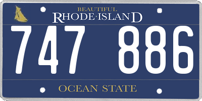 RI license plate 747886
