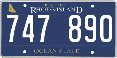 RI license plate 747890