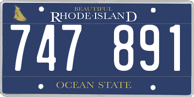 RI license plate 747891