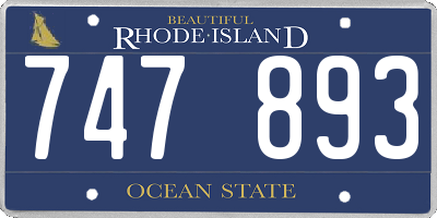 RI license plate 747893