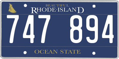 RI license plate 747894