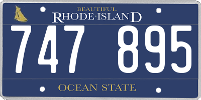 RI license plate 747895