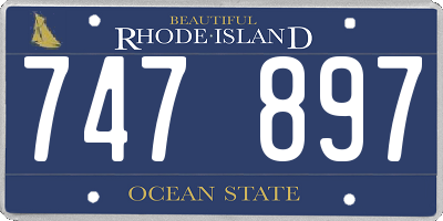 RI license plate 747897