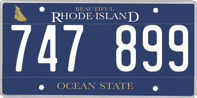 RI license plate 747899