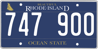 RI license plate 747900