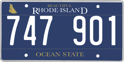 RI license plate 747901