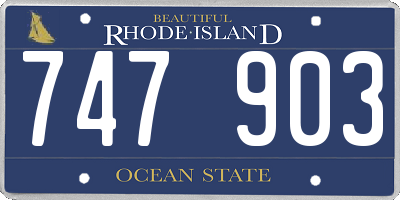 RI license plate 747903