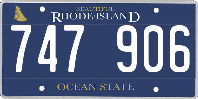 RI license plate 747906