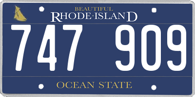 RI license plate 747909