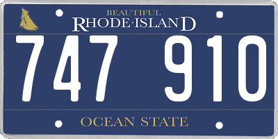 RI license plate 747910