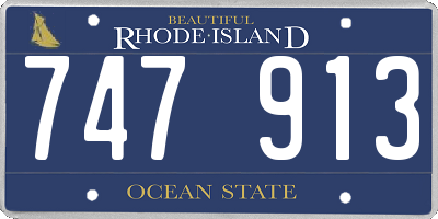 RI license plate 747913