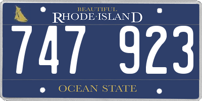 RI license plate 747923