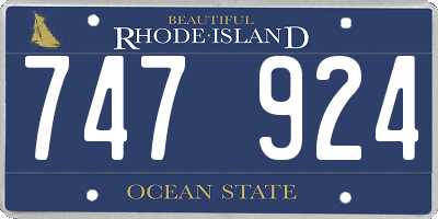 RI license plate 747924