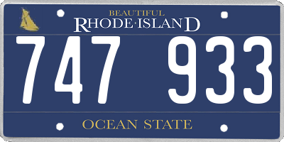 RI license plate 747933