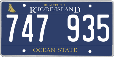 RI license plate 747935