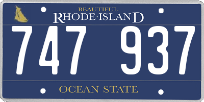 RI license plate 747937