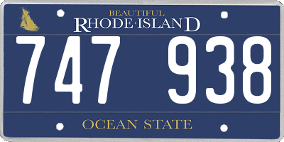 RI license plate 747938