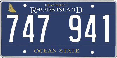 RI license plate 747941