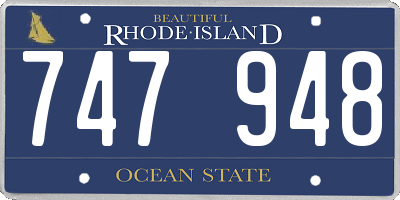 RI license plate 747948