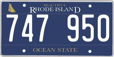 RI license plate 747950