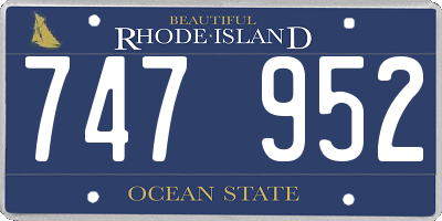 RI license plate 747952