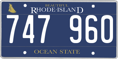 RI license plate 747960