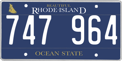 RI license plate 747964