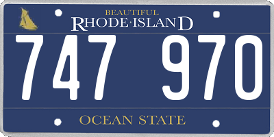 RI license plate 747970