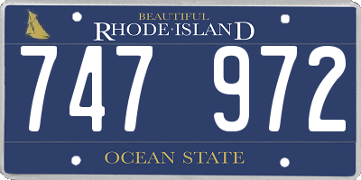 RI license plate 747972