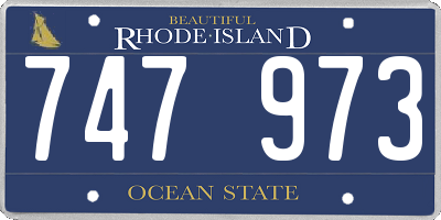 RI license plate 747973