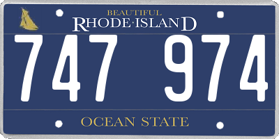 RI license plate 747974